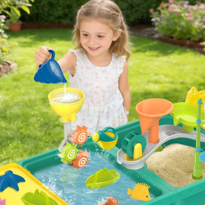 Kids Sand Water Table with Accessories Outdoor Activity Table for ...