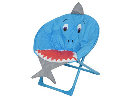 Kids Shark Moon Chair Foldable Camping Garden Chair Portable Seat 50kg Capacity