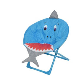 Kids Shark Moon Chair Foldable Camping Garden Chair Portable Seat 50kg Capacity