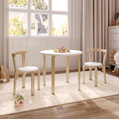 Kids Table and 2 Chairs Set,Kids Activity Table for Drawing Dining Playing