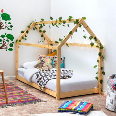 Kids Treehouse Pine House Bed - Single 3ft