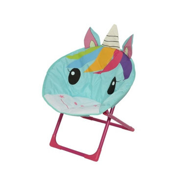 Kids Unicorn Moon Chair Foldable Camping Garden Chair Portable Seat ...