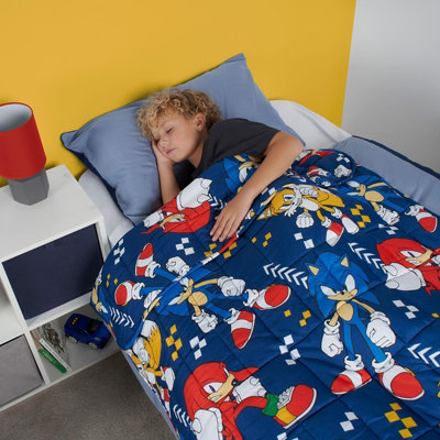 Kids Weighted Blanket Sonic Throw Sleep Therapy Sensory Stress Relief - 2kg - 4