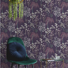 Kieder Oriental Wallpaper Purple Holden 91132