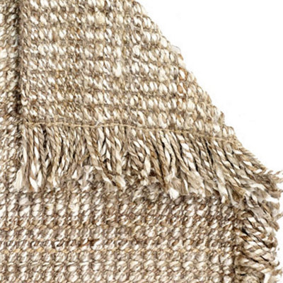Kilim Natural Fibers Modern Easy to Clean Plain Grey Hand Woven Rug for Living Room & Bedroom-160cm X 230cm