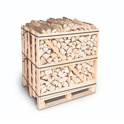 Kiln Dried Birch Hardwood Logs Firewood Crate 1.10m3 for Pizza Ovens, Log Burners & Fires