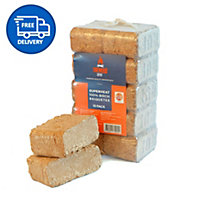 Kiln Dried Briquette Firewood Ruf Heat Blocks Ready To Burn 10 Blocks by Laeto Firewood Depot - INCLUDES FREE DELIVERY