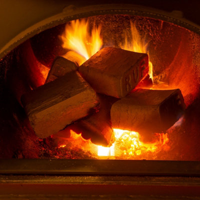 Kiln Dried Briquette Firewood Ruf Heat Blocks Ready To Burn 10 Blocks by Laeto Firewood Depot - INCLUDES FREE DELIVERY - 5