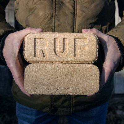 Kiln Dried Briquette Firewood Ruf Heat Blocks Ready To Burn 150 Blocks by Laeto Firewood Depot - INCLUDES FREE DELIVERY - 4