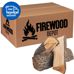 Kiln Dried Firewood Logs Mixed Hardwood Logs Ready To Burn 10kg Large Box by Laeto Firewood Depot - INCLUDES FREE DELIVERY