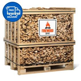 Kiln Dried Firewood Logs Mixed Hardwood Logs Ready To Burn 1m Crate by Laeto Firewood Depot - INCLUDES FREE DELIVERY