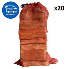 Kiln Dried Firewood Logs Mixed Hardwood Logs Ready To Burn x20 Nets by Laeto Firewood Depot - INCLUDES FREE DELIVERY