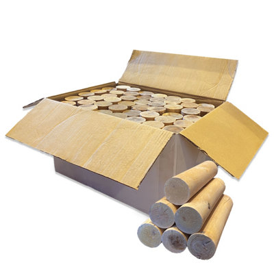 Kiln Dried Hardwood Fine Sawn Full Round Interior Display Decorative Logs 1 x Large Box