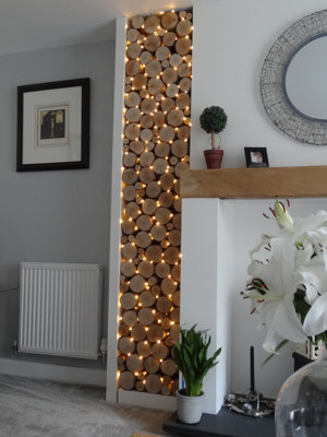 Kiln Dried Hardwood Fine Sawn Full Round Interior Display Decorative Logs 1 x Large Box - 4