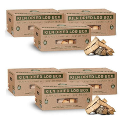 Kiln Dried Hardwood Logs, Fire wood with less than 20% moisture - 3x20L ...