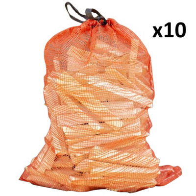 Kiln Dried Kindling Firewood Ready To Burn (x10 Nets) by Laeto Firewood Depot - INCLUDES FREE DELIVERY