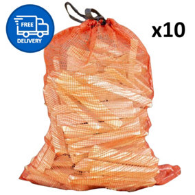 Kiln Dried Kindling Firewood Ready To Burn (x10 Nets) by Laeto Firewood Depot - INCLUDES FREE DELIVERY