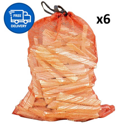 Kiln Dried Kindling Firewood Ready To Burn (x6 Nets) by Laeto Firewood Depot - INCLUDES FREE DELIVERY