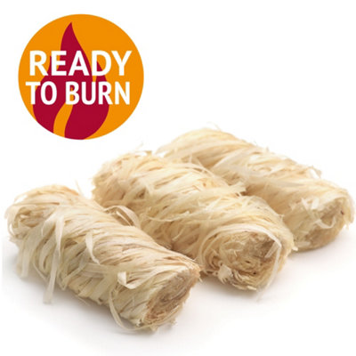 Kiln Dried Natural Firelighters Wood Wool Firewood Ready To Burn 96 Pieces by Laeto Firewood Depot - INCLUDES FREE DELIVERY - 8
