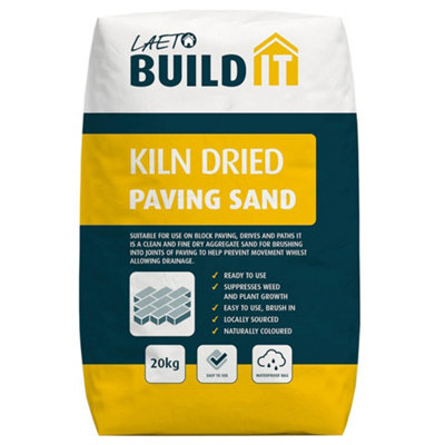 Kiln Dried Paving Sand 20kg Weed Inhibitor Paving Grout by Laeto Build It