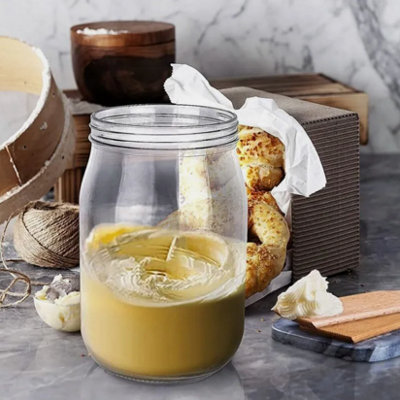 Kilner Butter Churner with Wooden Handle - Clear - 7