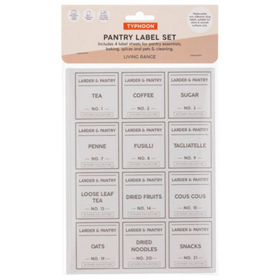 Kilner Clip Top Airtight Glass Jars 2 Litre & Pantry Labels Set