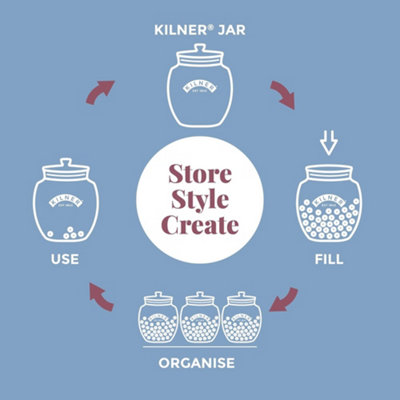 Kilner Barattolo Universale In Vetro 2 Litri - Trasparente, Per Conserve E Dispensa
