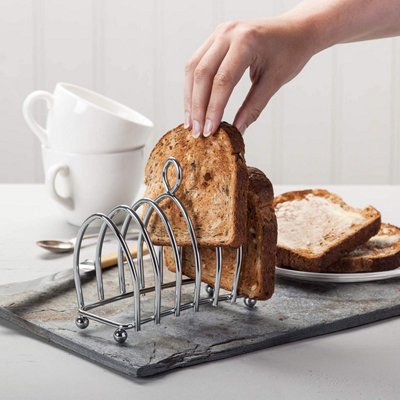 Kilo Victorian Style 6 Slice Toast Rack, Chrome