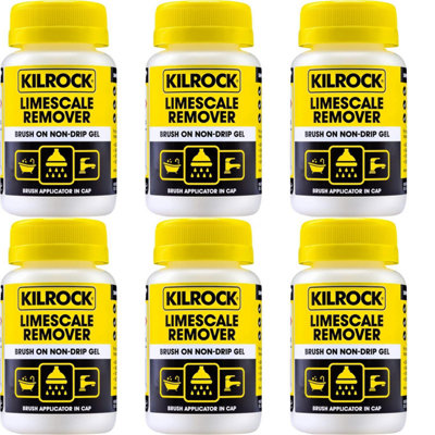 Kilrock brush on Gel Descaler,Limescale remover160ml (Pack of 6)