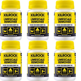 Kilrock brush on Gel Descaler,Limescale remover160ml (Pack of 6)