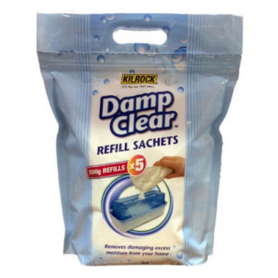 Kilrock Damp Clear Moisture Absorber Refill Granules 2.5kg (500g x 5 Refill Sachets)