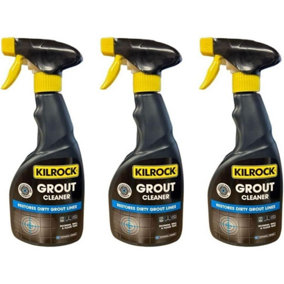 Kilrock Grout Cleaner Spray Restorers Dirty Tile Grout Lines 500ml Pack of 3