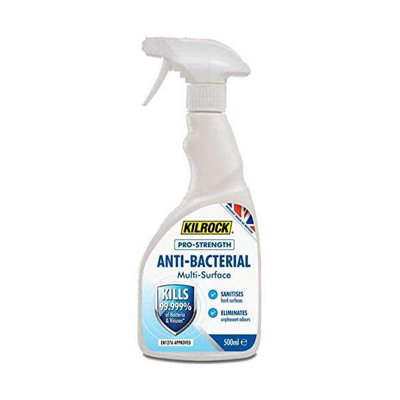 Kilrock Pro-Strength Anti-Bacterial Multi-Surface 500ml Spray (Pack of 3)