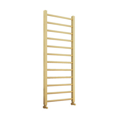 Kimi 1200 x 500mm Heated Towel Rail - Brushed Brass (16112)