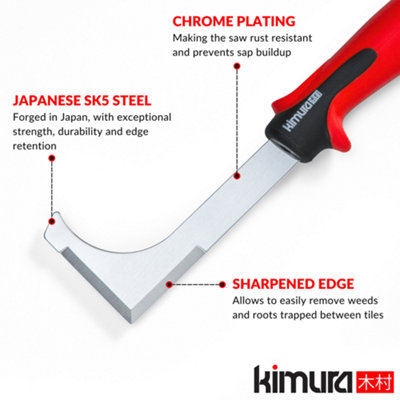Kimura- Professional L-Shaped Patio Crevice Tool SK5 Steel Block Paving ...