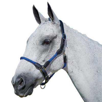 Kincade Leather Rope Headcollar Blue (Pony) | DIY at B&Q