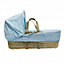 Kinder Valley Blue Dimple Baby Moses Basket Bedding Set for Newborn Baby boy