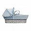 Kinder Valley Blue Dimple White Wicker Moses Basket