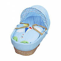Kinder Valley Blue Kite Baby Moses Basket Bedding Set for Newborn Baby boy