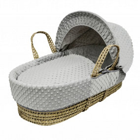 Kinder Valley Grey Dimple Moses Basket Bedding Set