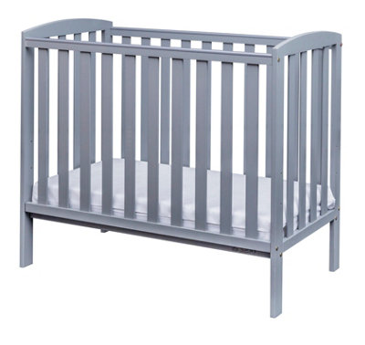 Kinder Valley Havana Compact Cot Grey with Kinder Flow Mattress