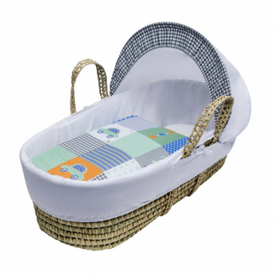 Kinder Valley Palm Patchwork Cars Moses Basket