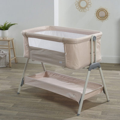 Kinder Valley Snoozie Bedside Crib Soft Shell Co Sleeper Baby Bedside bassinet, with Breathable Mesh Panel and Travel Bag