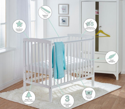 Compact cot hot sale and mattress