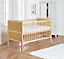 Kinder Valley Sydney Cot Bed Natural with Kinder Flow Mattress Kids Bedroom Furniture