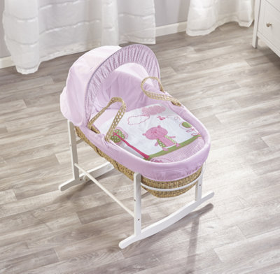 Moses basket with rocking best sale stand set