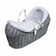 Kinder Valley White Dimple Pod Baby Moses Basket Bedding Set