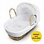 Kinder Valley White Teddy Wash Day Baby Baby Moses Basket Bedding Set for Newborn