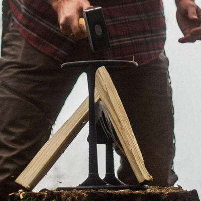 Kindling Cracker Original Cast Iron Black Durable Wood