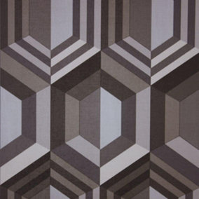 Kinetic Geometric Charcoal Wallpaper Paste the Wall Vinyl Washable Modern Design